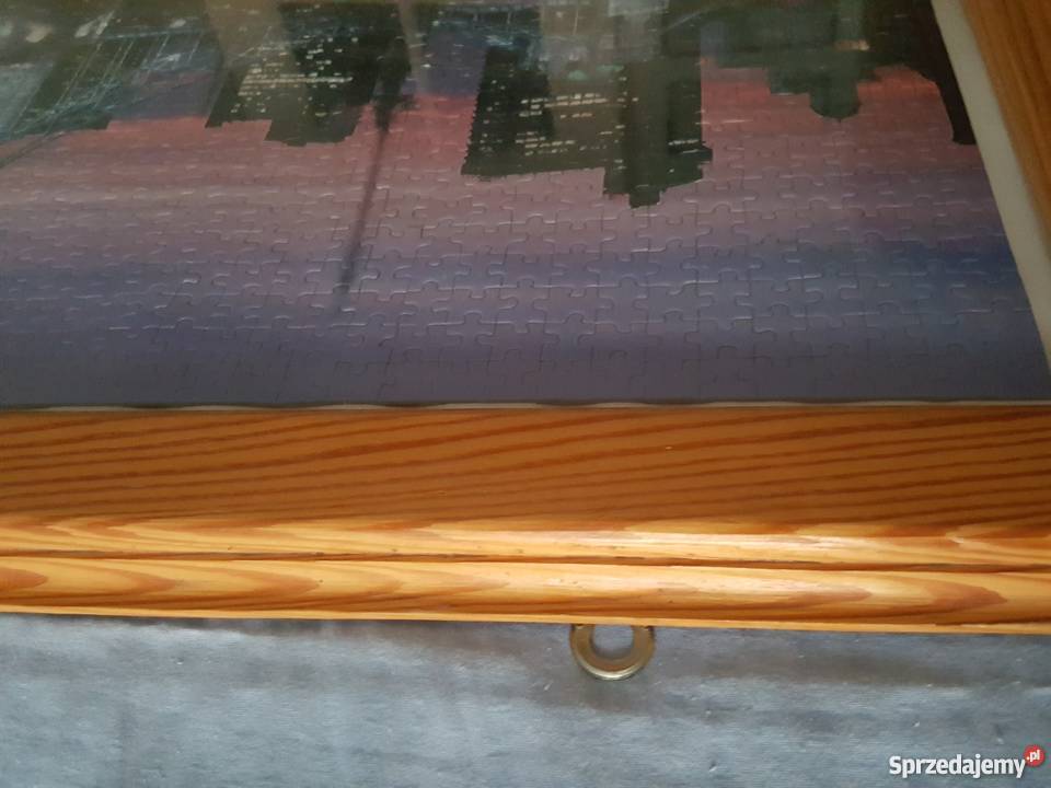 Obraz TOWER BRIDGE duży drewniana rama z puzzli Złotniki