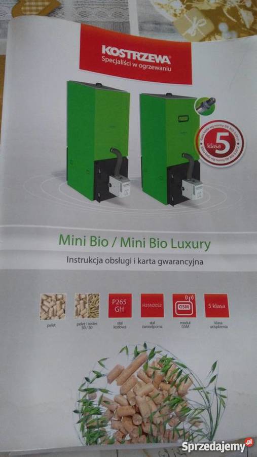 Sprzedam piec na pellet Kostrzewa Mini Bio 10kW Obrzębin