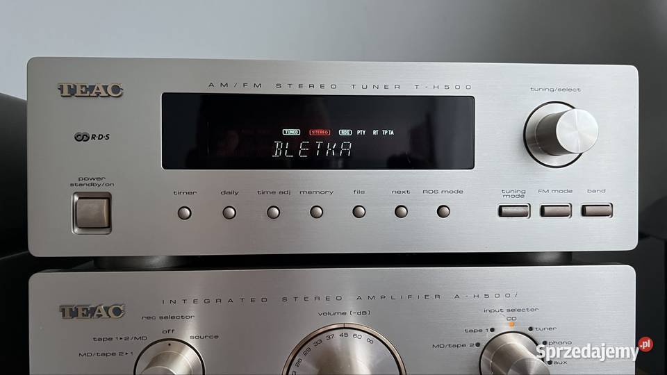 Wieża Teac Wzmacniacz H500I Tuner TH500 CD małopolskie Tarnów