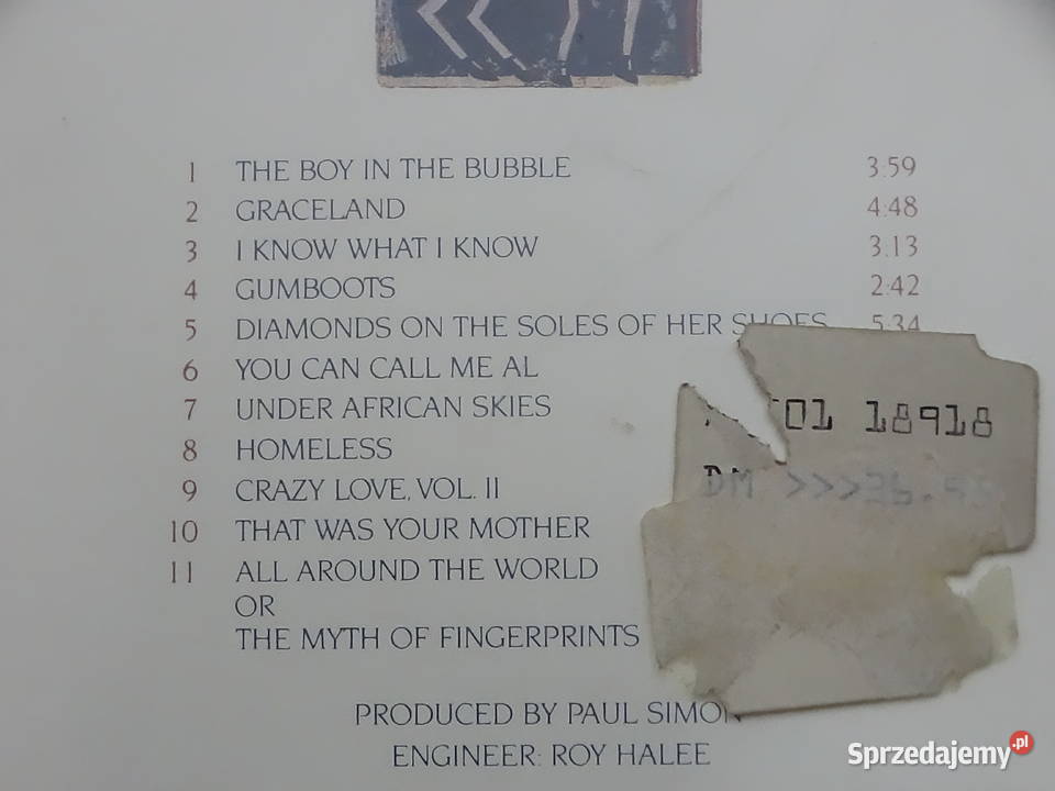Płyta CD Paul Simon Graceland Oryginalne lubelskie Biłgoraj