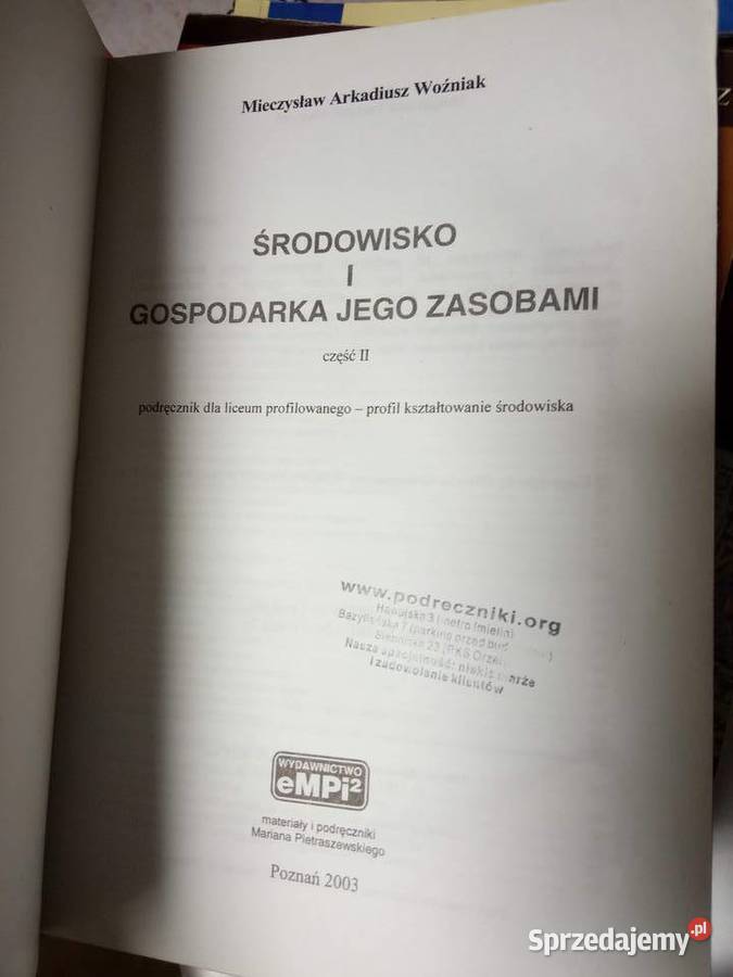 Środowisko antykwariat księgarnia książki Warszawa