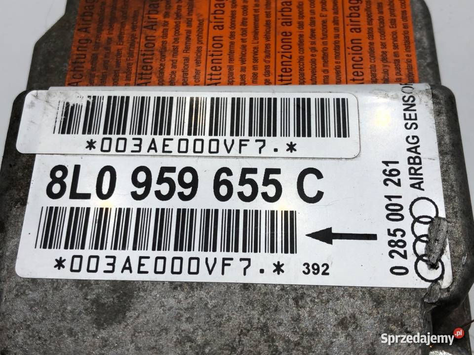 SENSOR AIRBAG AUDI A3 8L 8L0959655C 9606 CZUJNIK Poduszki powietrzne