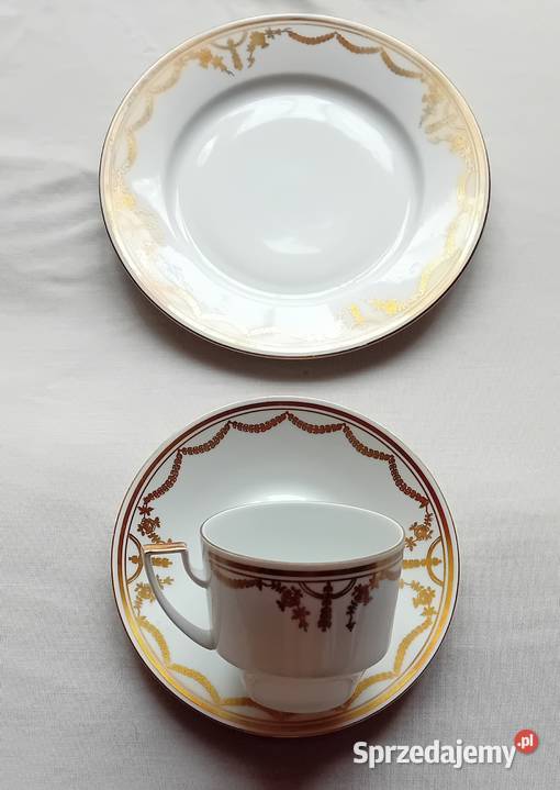 Trio śniadaniowe porcelana Pinkenhammer Koźminek