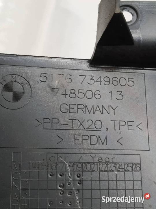 OSŁONA LISTWA BŁOTNIKA LEWY PRZÓD 7349605 Bmw świętokrzyskie