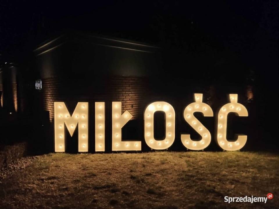 Wynajem napisu MIŁOŚĆ Kąty