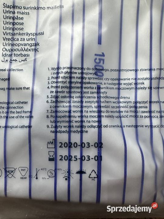 Worek na mocz worek do zbiórki moczu 2l 37 sztuk Zabrze