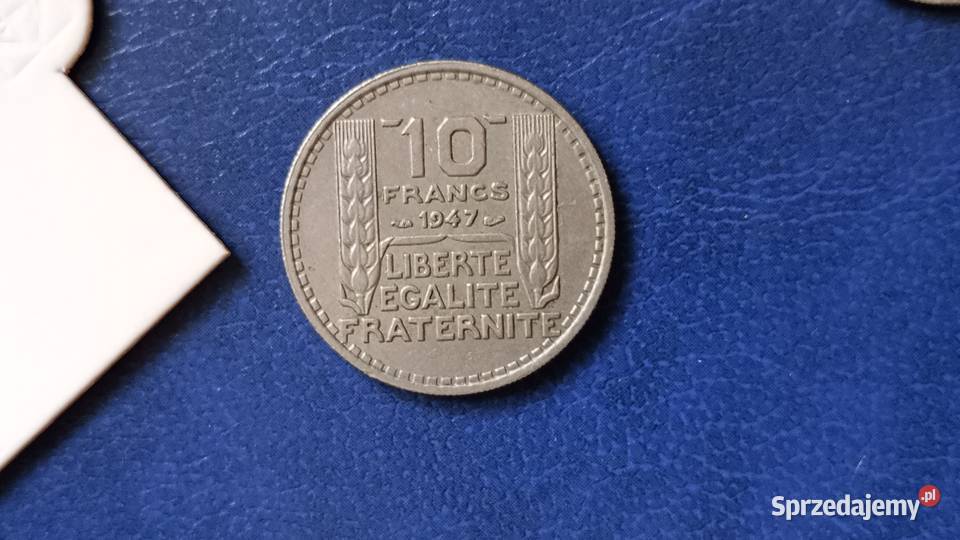 Stare monety 10 frank 1947 Francja podkarpackie Lesko