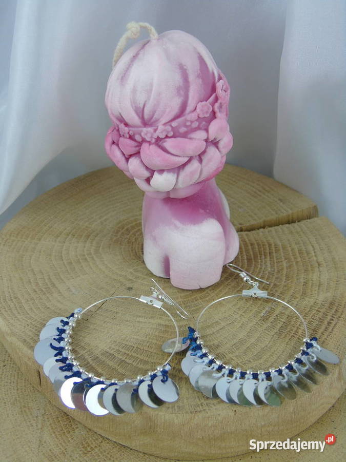 Kolczyki różne kolory Wiśniowa