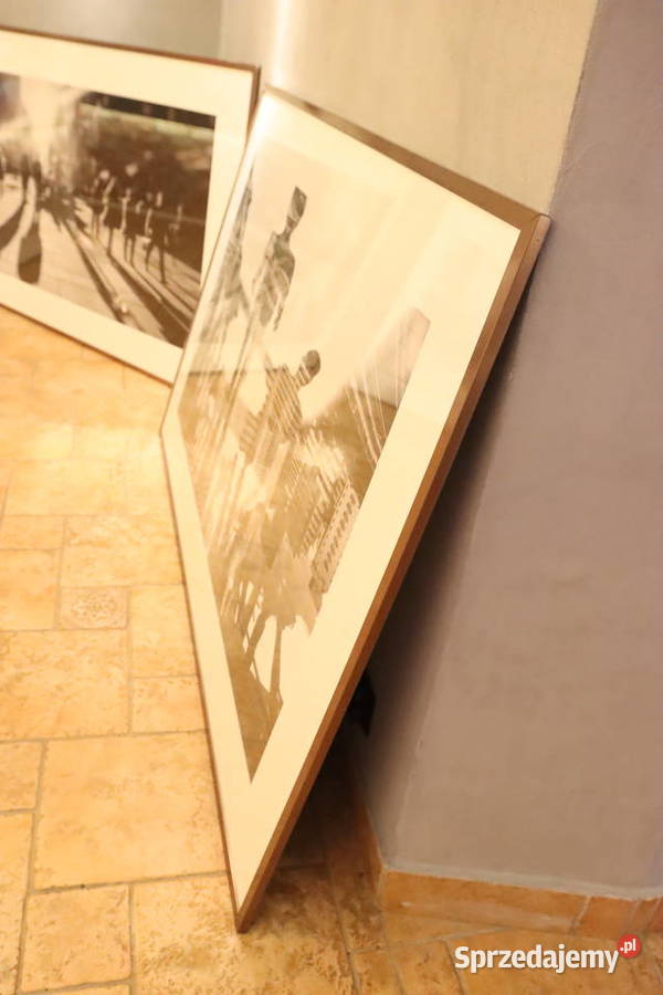 Komplet pięknych fotografii w metalowych ramach Pszczyna sprzedam