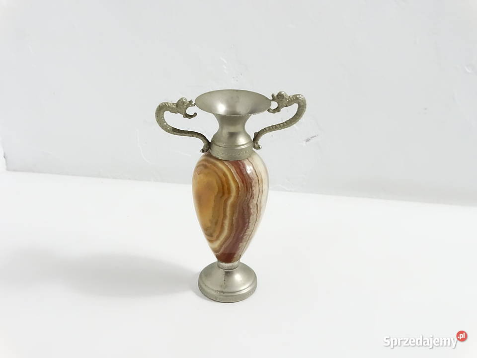 Unikatowy świecznik z ONYKSU Smoki Vintage 15