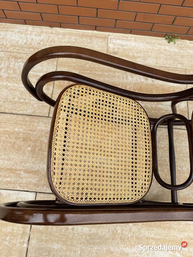Fotel bujany z rafią na biegunach drewniany Fotele Warszawa sprzedam