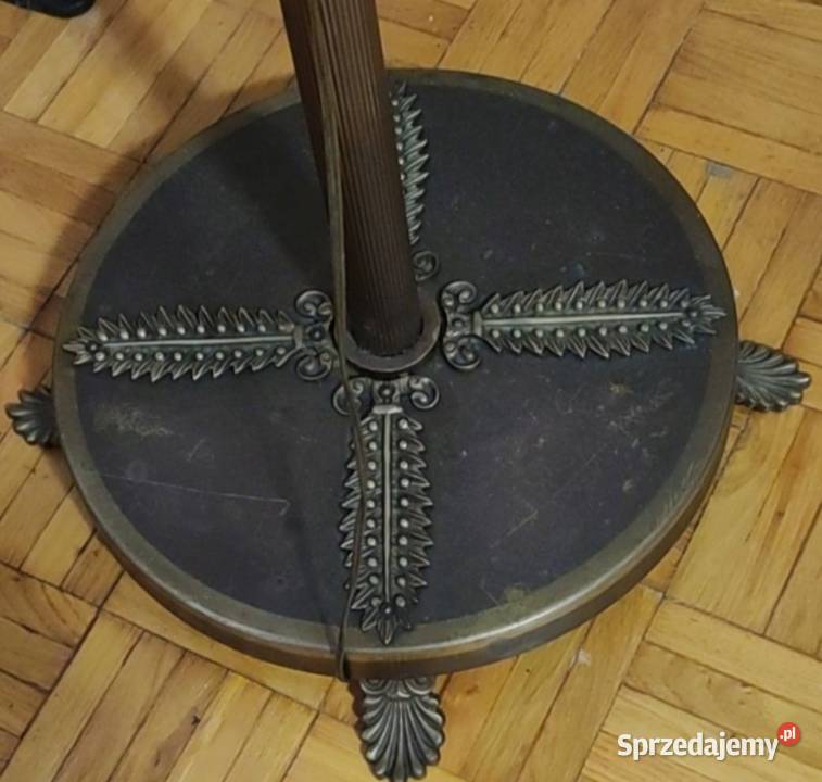 Lampa mosiądz z abażurem