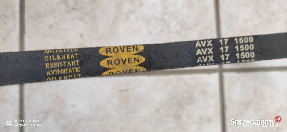 Pasek klinowy zębaty Roven avx 17x1500 Pozostałe Koronowo sprzedam