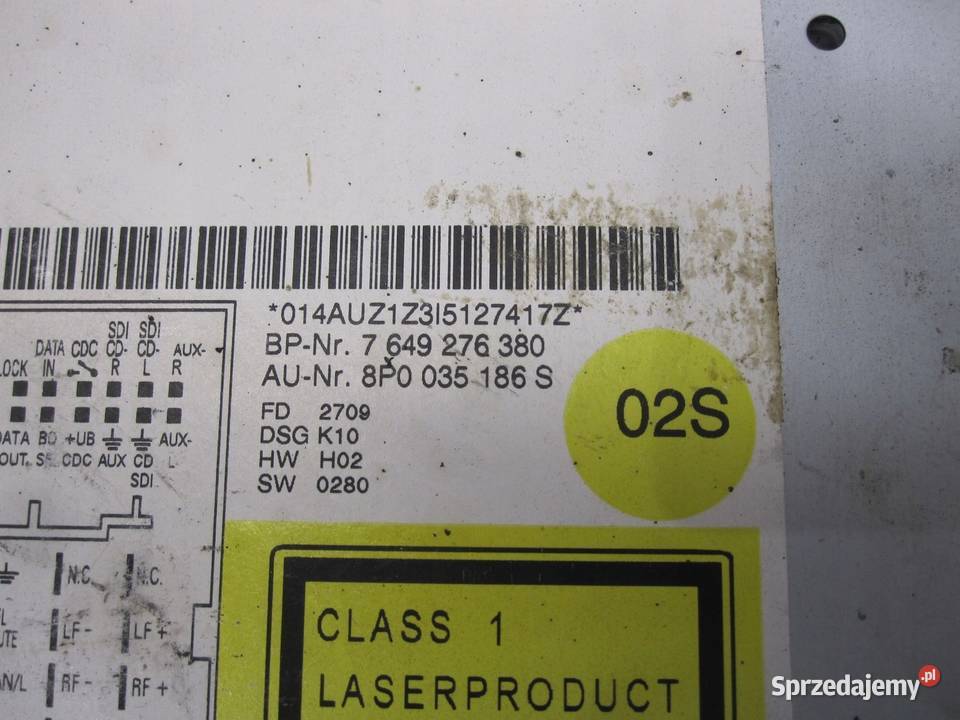 AUDI A3 8P radio CD 8P035186S