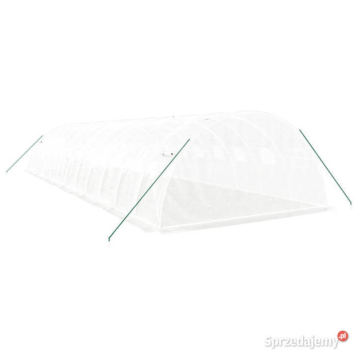 Szklarnia ze stalową ramą biała 48 m 12x4x2 m