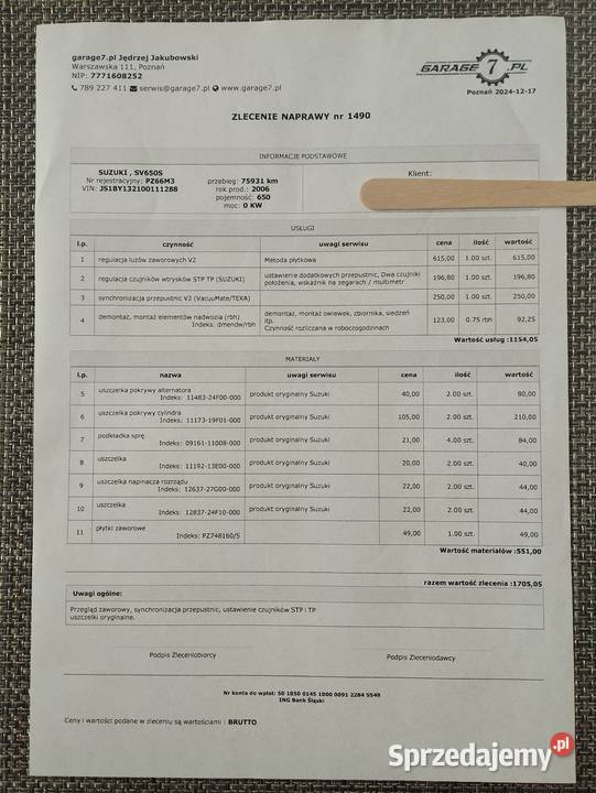 Sprzedam Suzuki SV650 niebieski Bednary