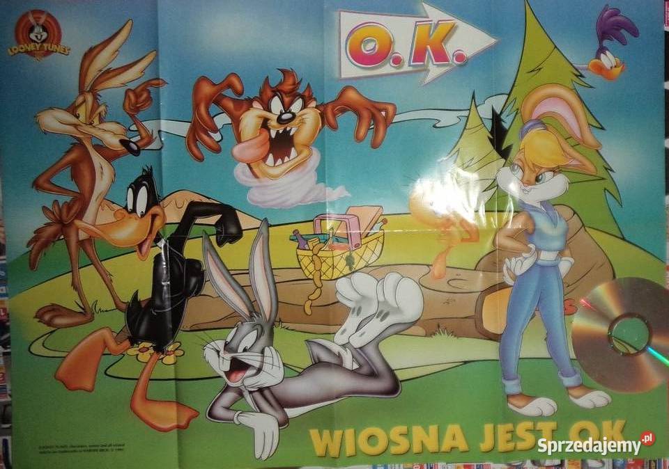 Plakat bajki animowane Looney Tunes 1999 Warner podkarpackie Rzeszów sprzedam