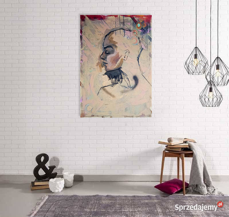 Siła obraz akrylowy na płótnie 100x70 portret Katowice