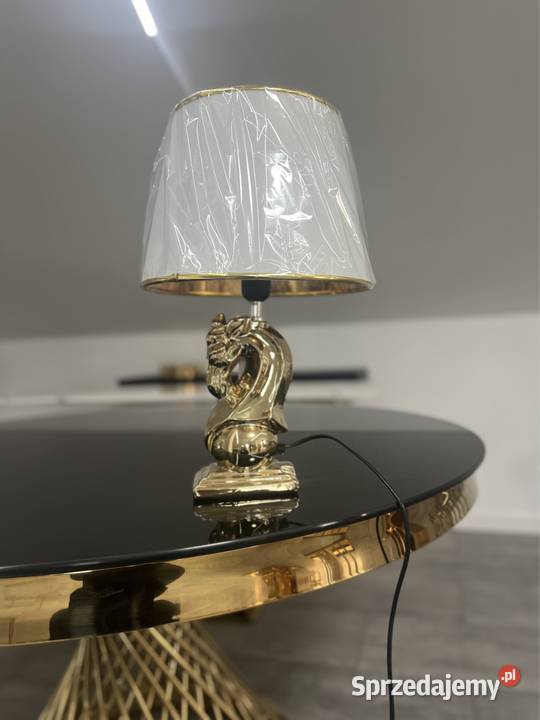Nowoczesna złota lampa stołowa Glamour koń Nowy Sącz