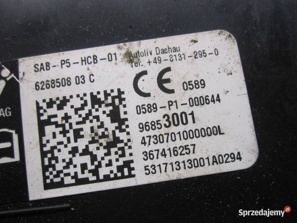 OPEL CORSA E 17r AIRBAG poduszka fotela lewa osobowe świętokrzyskie Kielce