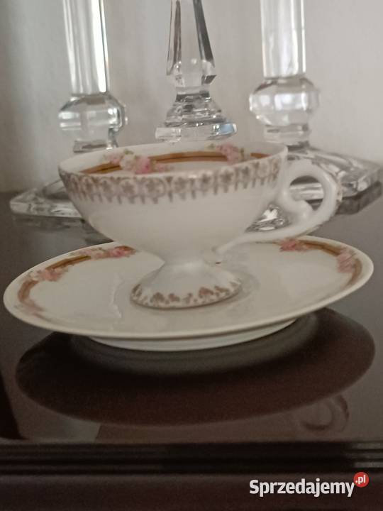 Sygnatura Suhl Staruszka filiżanka porcelanowa Jastrzębie-Zdrój