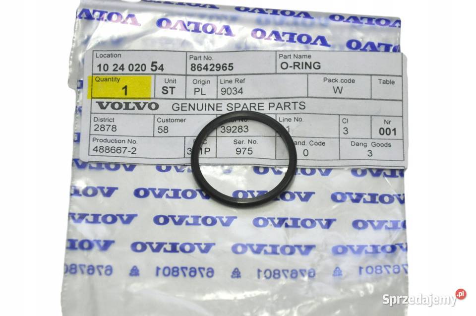 VOLVO C30 C70 S40 V50 oring miski olejowej OE Bielany Wrocławskie