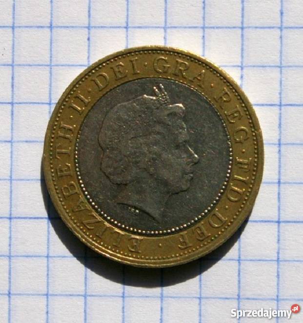 2 FUNTY TWO POUNDS 2001 WIELKA BRYTANIA Piszczac