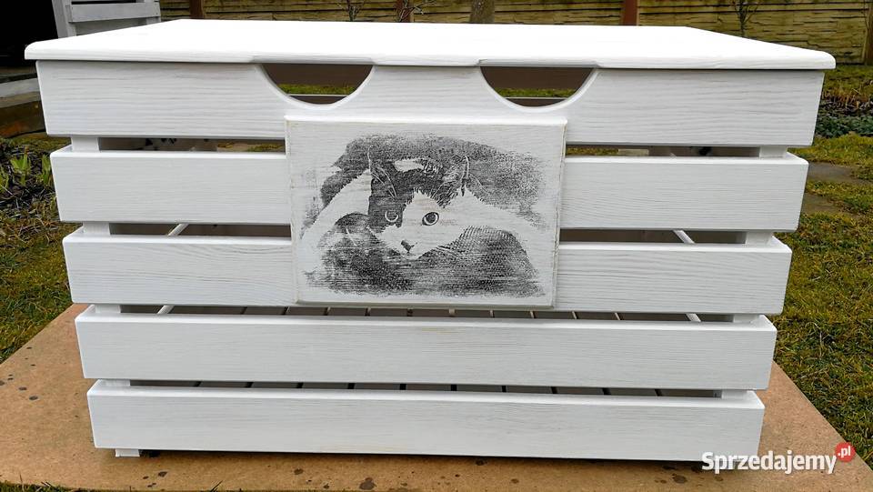 Skrzynia na zabawki kufer na akcesoria kota Pozostałe