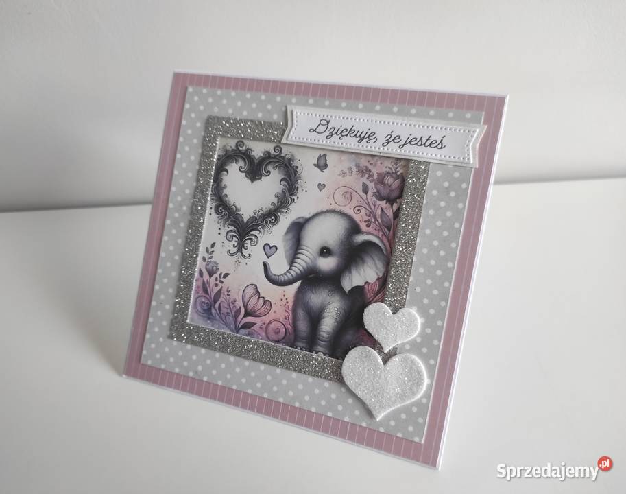 Kartka ręcznie robiona na urodziny Walentynki Łódź sprzedam