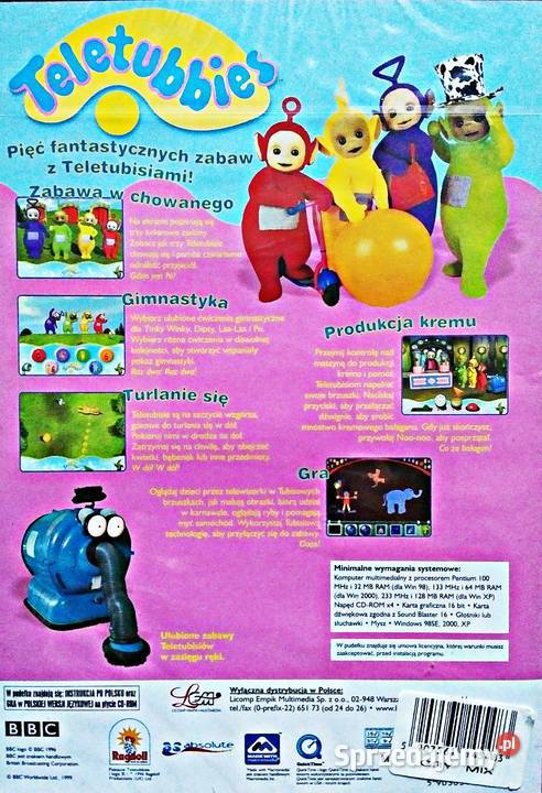 TELETUBBIES TELETUBISIE ULUBIONE ZABAWY dla dzieci Kalisz sprzedam