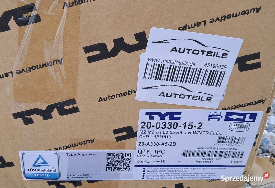 MAZDA 6 LAMPA PRAWA Wrocław