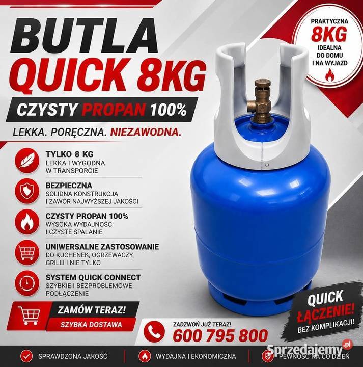 Butla czysty propan 100 quick 7
