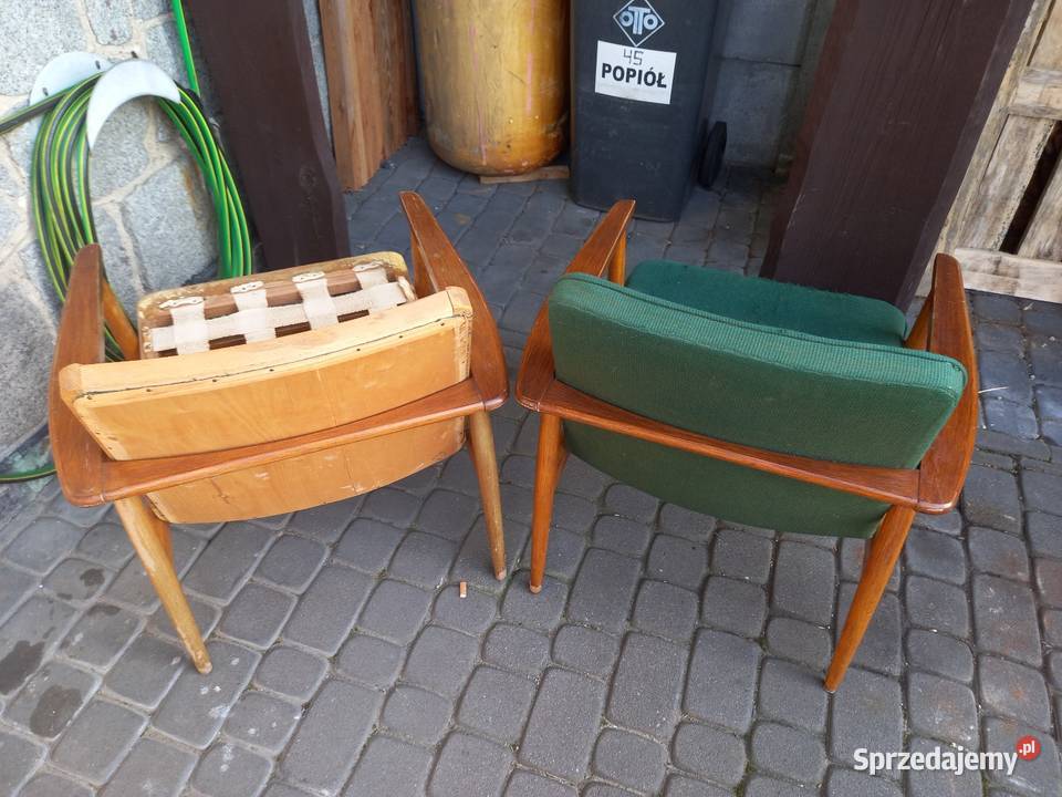 Fotele GFM 300 192 J Kędziorek PRL vintage Rawicz