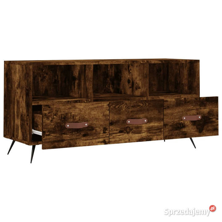 Szafka pod TV przydymiony dąb 102x36x50 WM829009 Szafki Warszawa
