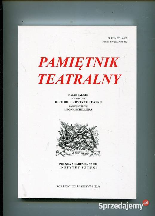 Pamiętnik Teatralny LXIV zeszyt 1 Szczecin