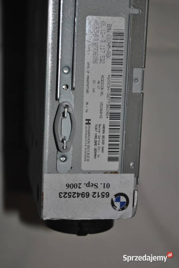 Czytnik CD Professiona HarmanBecker BMW E60 E61 Wyposażenie wnętrza śląskie Poręba