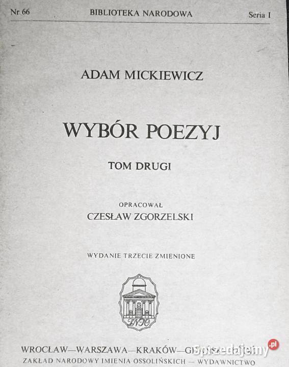 Wybór poezyj Tom 1 i 2 Adam Mickiewicz Pozostałe Chełm