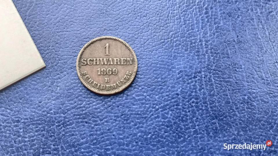 Stare monety 1 szwaren 1869 Niemcy Lesko