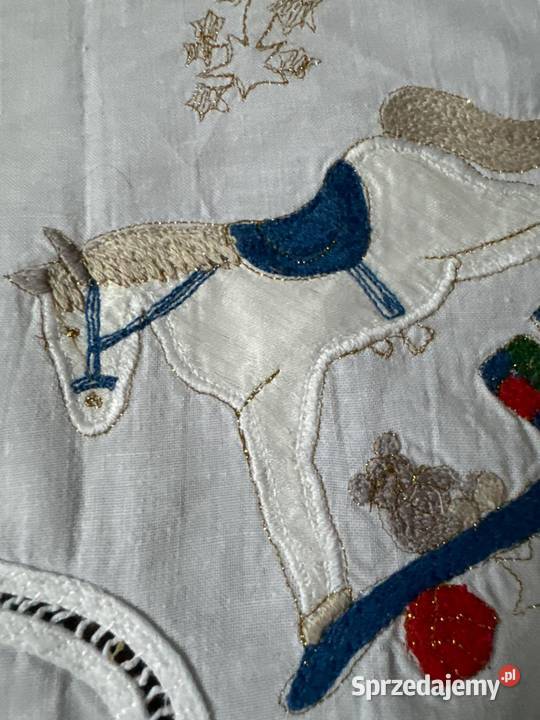 obrus haftowany konik bujany rękodzieło śląskie Zabrze