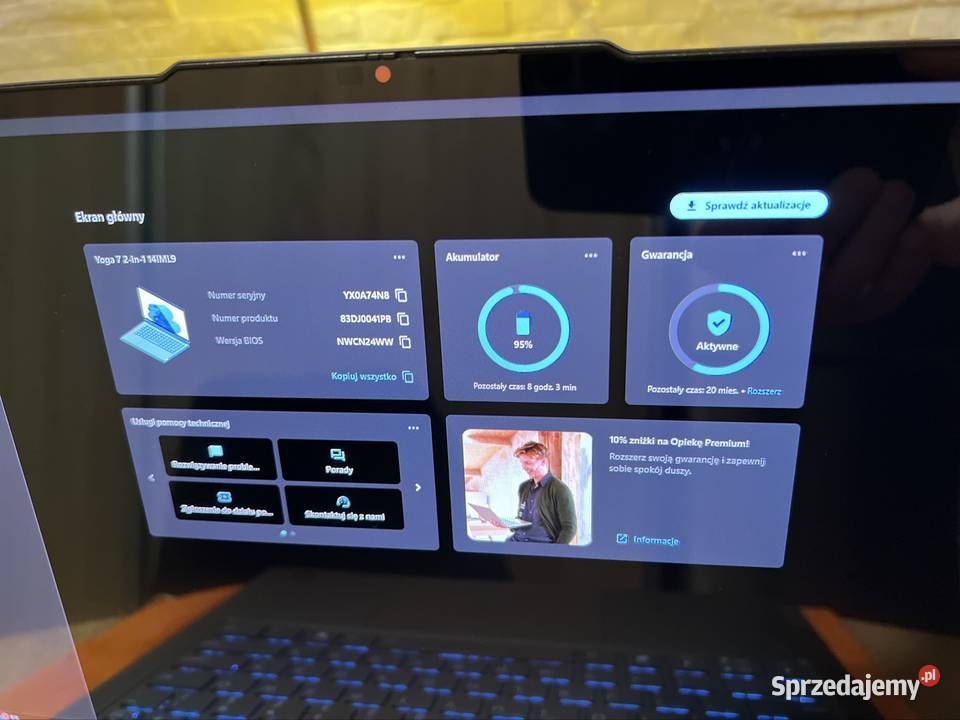 Lenovo Yoga Pro 14 Ultra 7 155H 22x48Ghz 16 GB Intel Core i7 Koszalin sprzedam