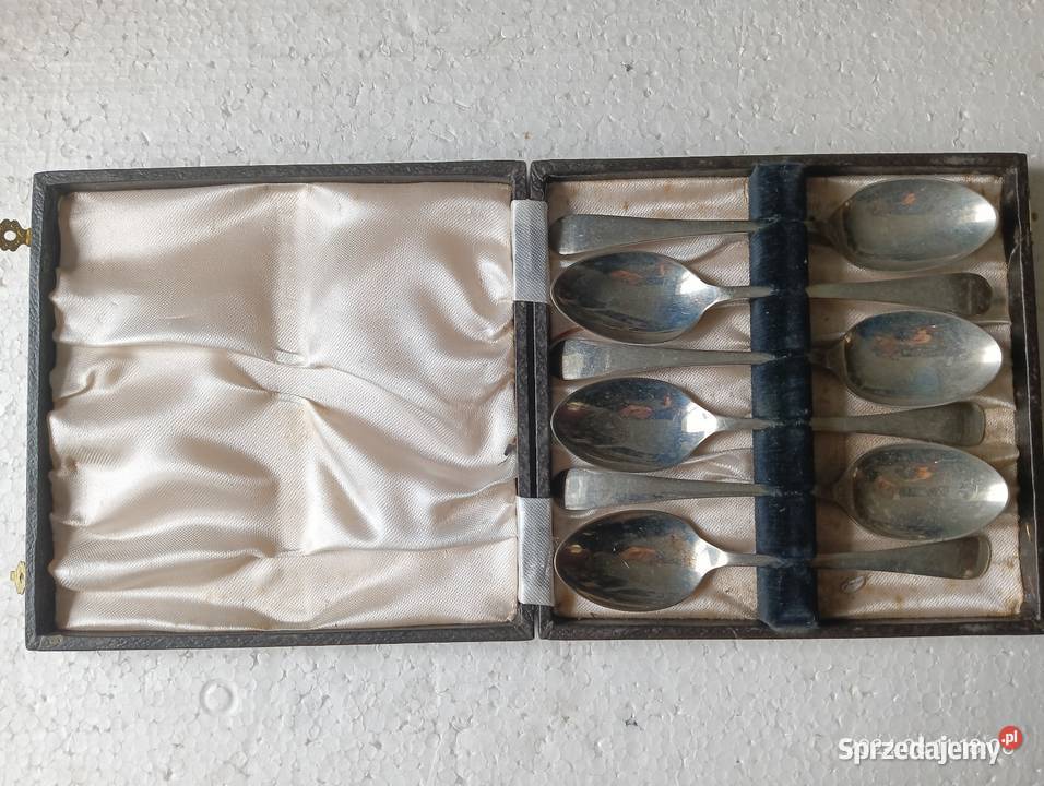 Komplet starych łyżeczek angielski srebrzony TWS sprzedam