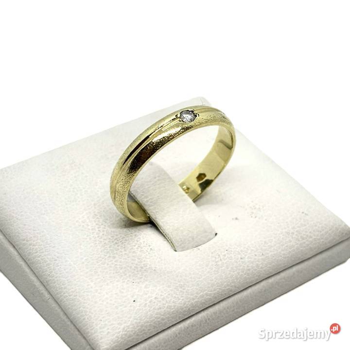Złota Obrączka Próby 585 355g Rozmiar 20 Diament Elbląg sprzedam