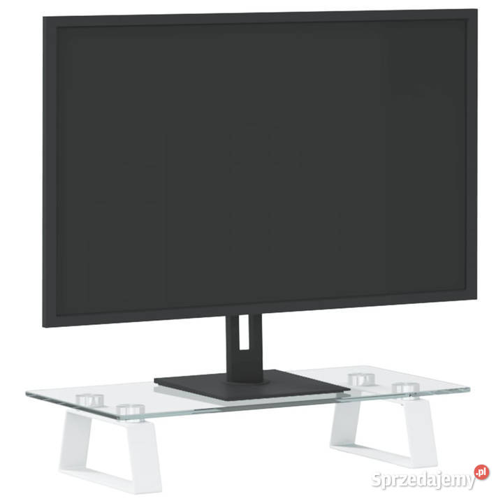Podstawka pod monitor biała 40x20x8 szkło i mazowieckie Warszawa sprzedam