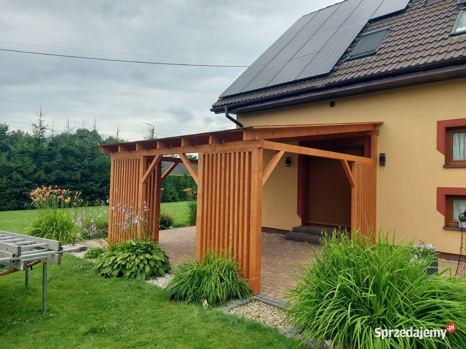 Zadaszenie Wiata Taras 35x7 dach PCV gont