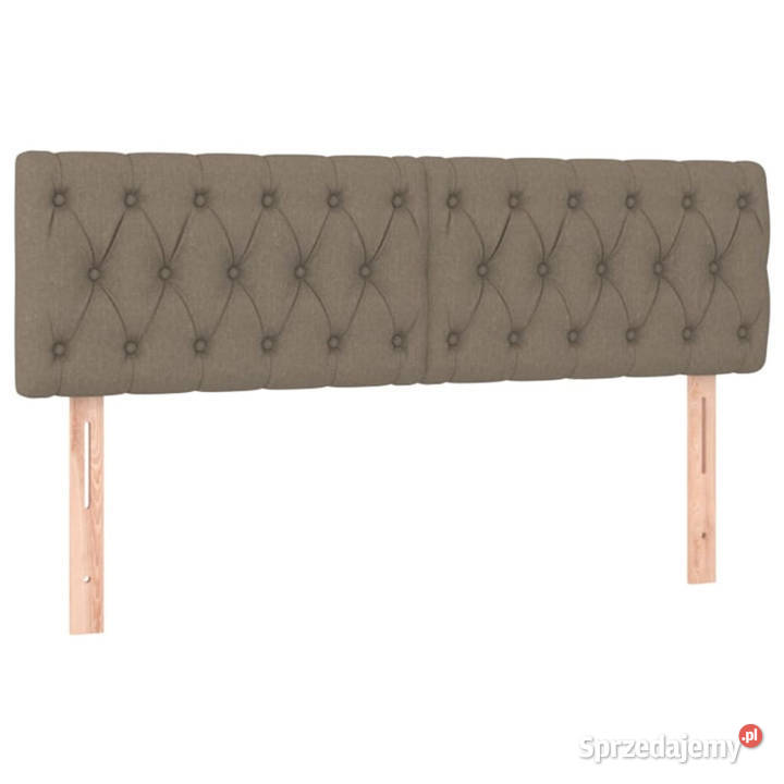 Zagłówek do łóżka z LED taupe 144x7x7888 tkanina