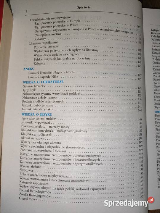 Tablice język polski literatura polska wiedza o sprzedam