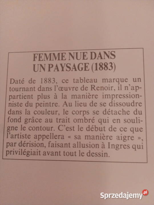 RENOIR FEME NUE DANS Warszawa