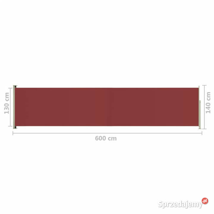 Wysuwana markiza boczna na taras 140 x 600 Warszawa
