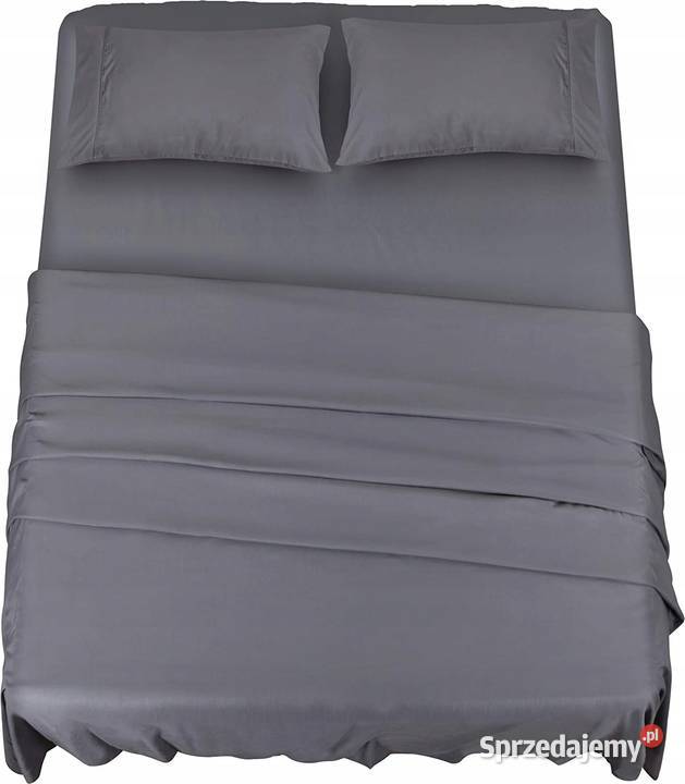 4częściowy zestaw prześcieradeł 180x200 Szary Myszyniec
