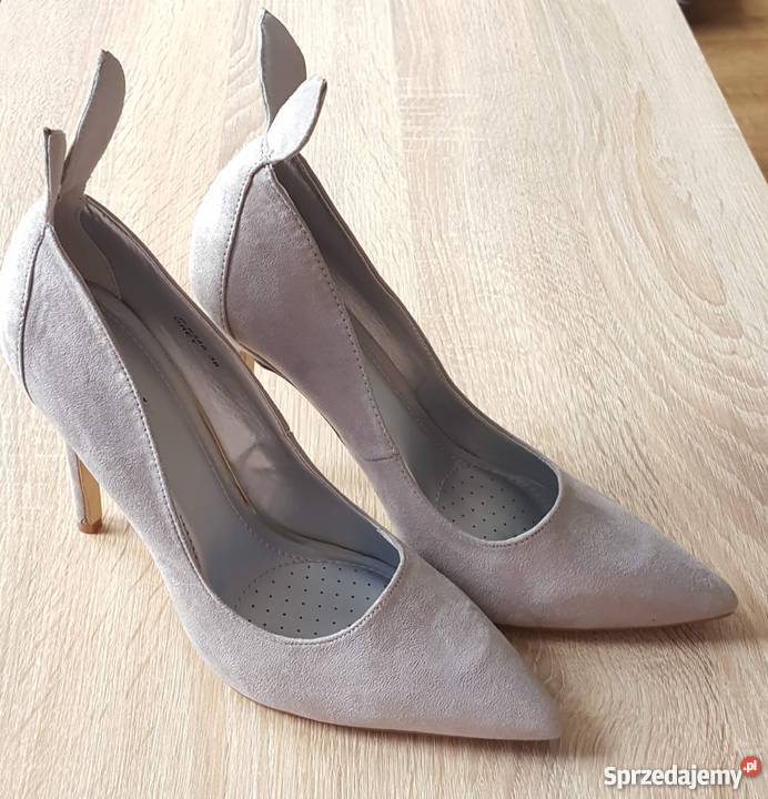 Nowe buty szpilki szare 39 obcas uszy królika Czółenka zachodniopomorskie Szczecin